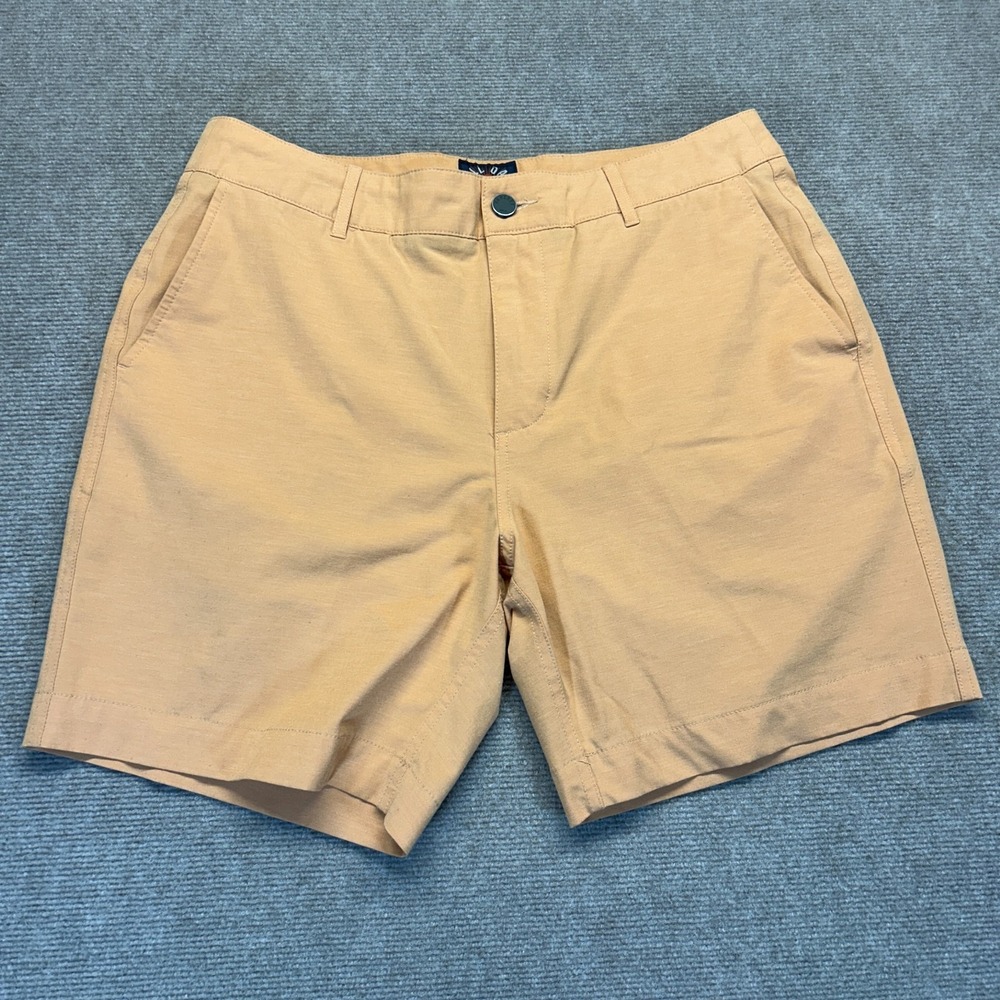 Faherty All Day Shorts 7" Men's 32 Orange Peach Performance Comfort Chino